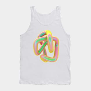 Pastel pink 3D holographic swerl Tank Top